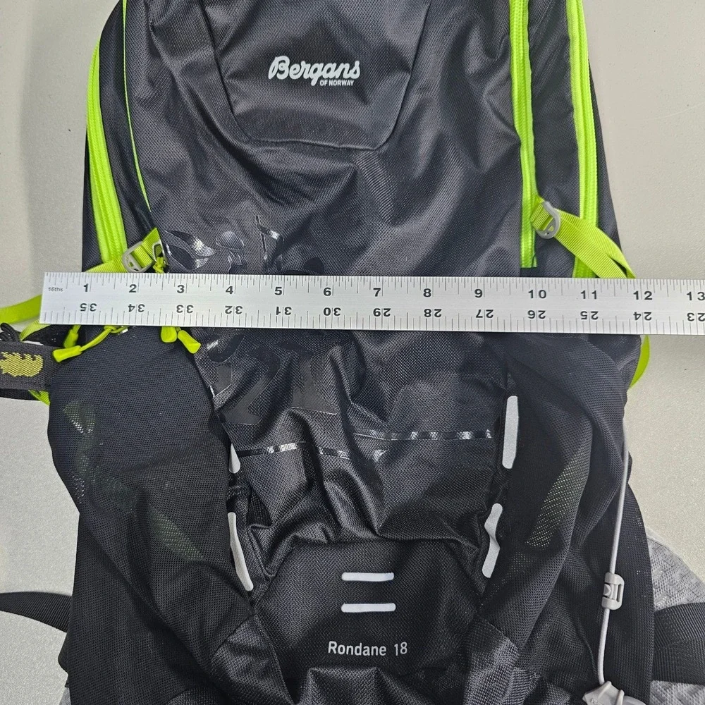 Bergans of Norway Rondane 18 Technical Backpack Black Neon Lime Green Hiking